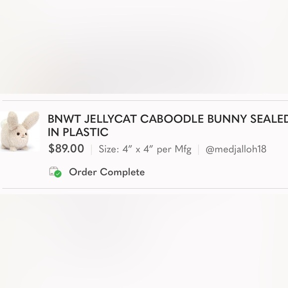 LAST ONE!!! BNWT JELLYCAT CABOODLE BUNNY SEALED IN PLASTIC - Picture 15 of 15